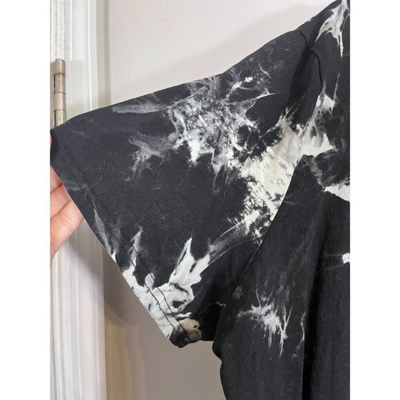 Bloomchic Tie Dye Top 22 Black Active Sporty Neutral Goth Punk Retro 80s Chic - Picture 4 of 10